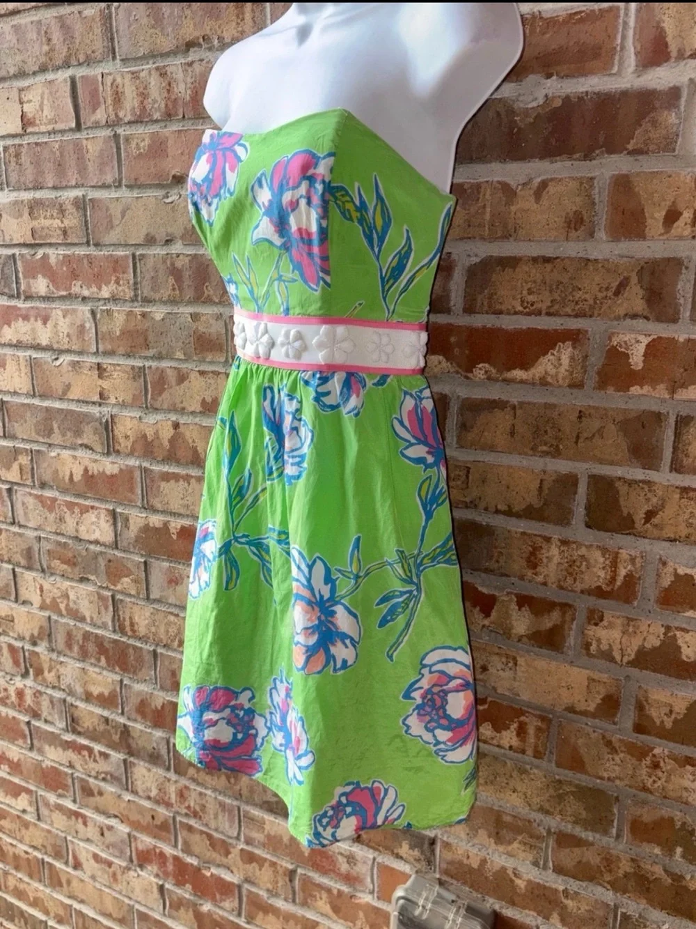 LILLY PULITZER LANGLEYStrapless Floral Mini Dress DRESS SIZE 4 - Picture 5 of 10